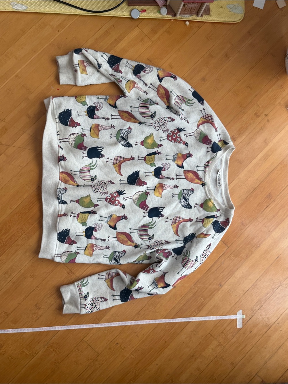 Women's Chicken Assorted Sweatshirt White